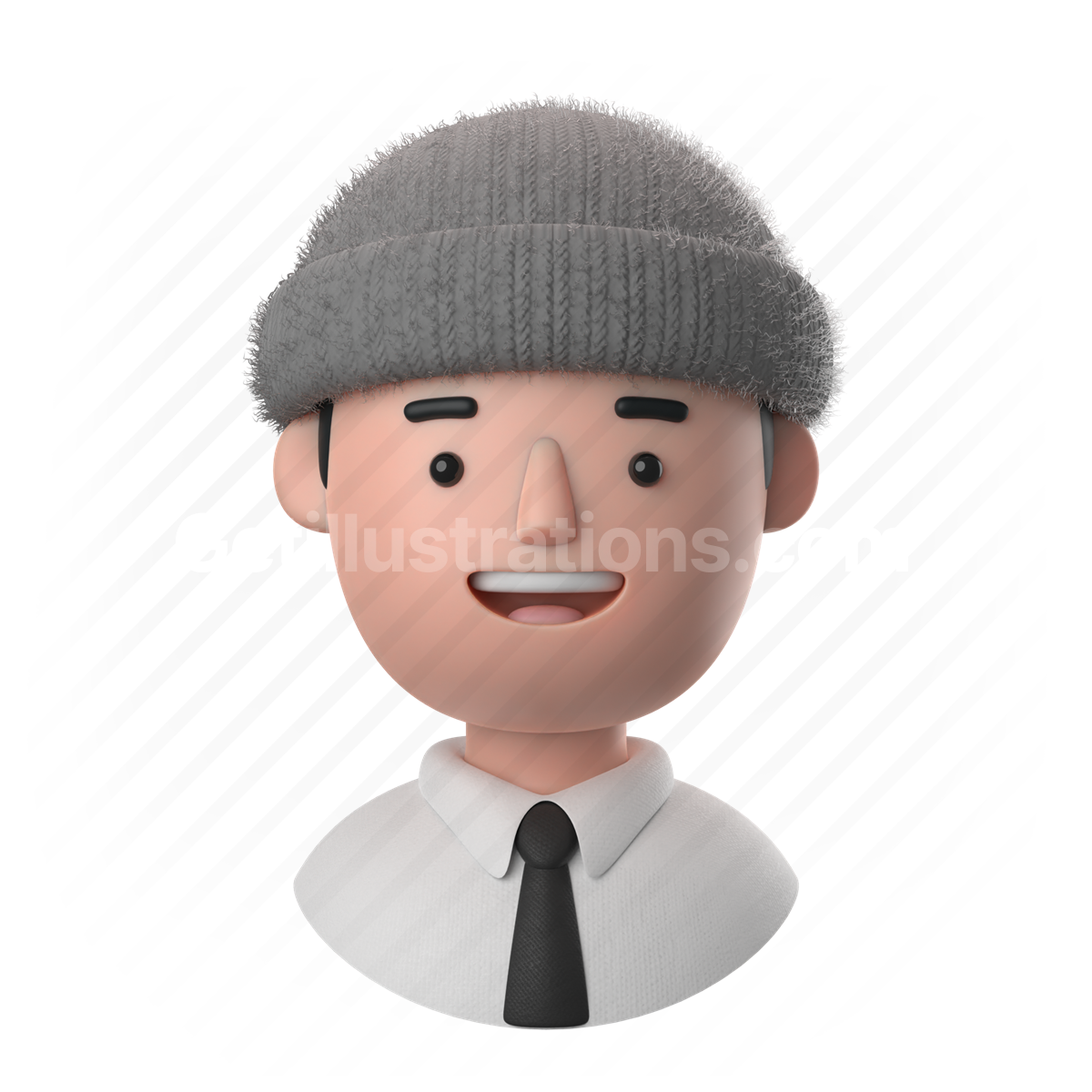 man, male, people, person, ice cap, cap, tie, shirt